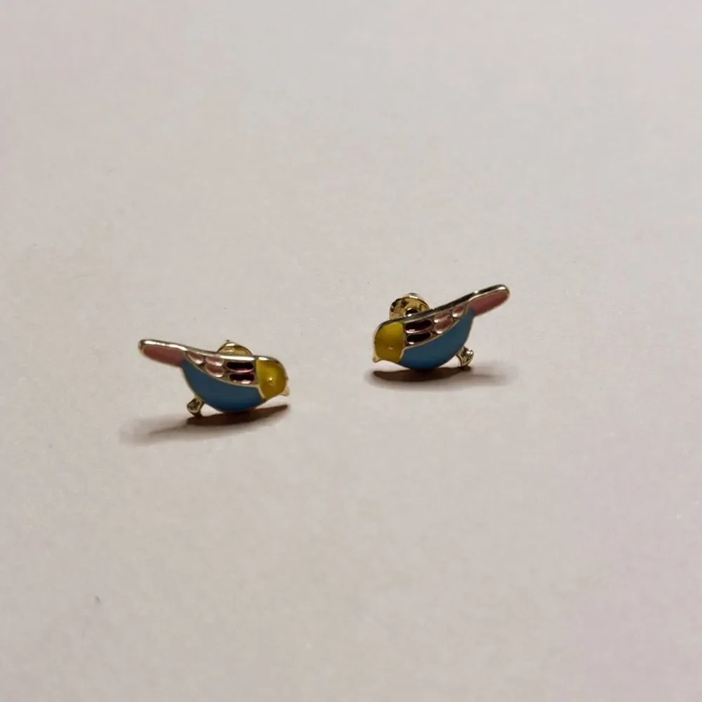 Colorful Bird Enamel Earrings S945